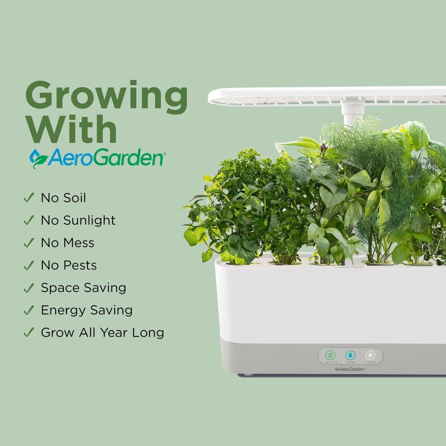 AEROGARDEN Home Decoration & Accessories Green AEROGARDEN - Harvest Slim Indoor Garden Hydroponic System