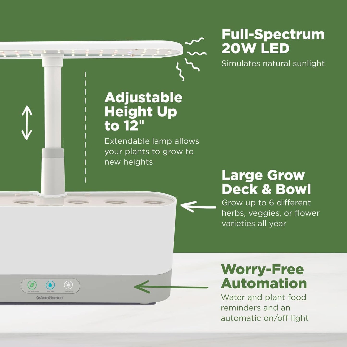 AEROGARDEN Home Decoration & Accessories Green AEROGARDEN - Harvest Slim Indoor Garden Hydroponic System