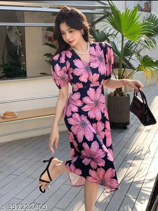 SHEIN - Stylish Floral Dress