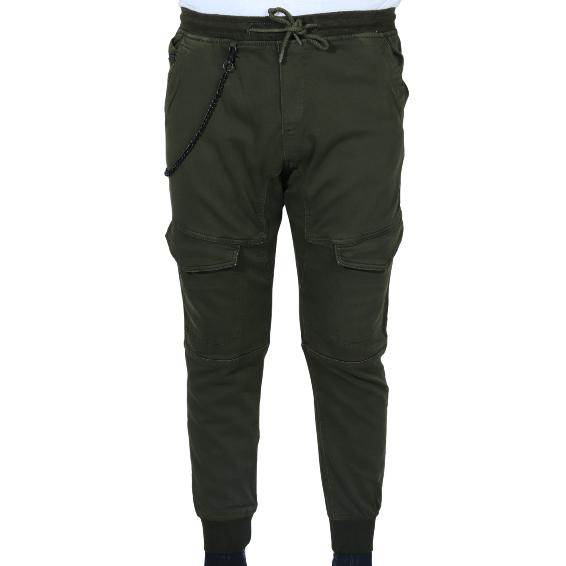ALCOTT Mens Bottoms 38W x 28L / Dark green ALCOTT - Chain side cargo pants