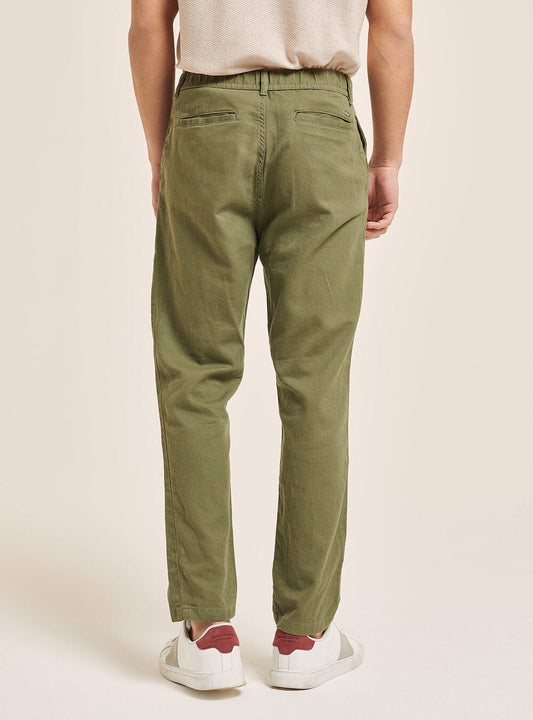 ALCOTT Mens Bottoms 46W x 26L / Green ALCOTT - Linen Blend Lace-Up Pants