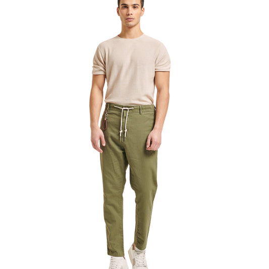 ALCOTT Mens Bottoms 46W x 26L / Green ALCOTT - Linen Blend Lace-Up Pants