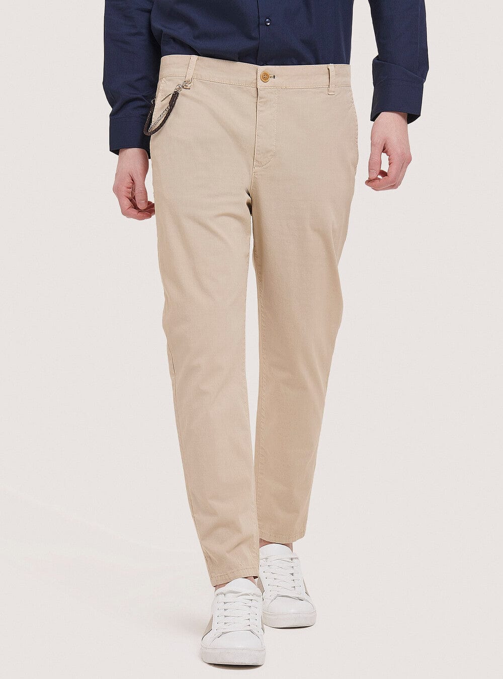 ALCOTT Mens Bottoms 40W x 26L / Beige ALCOTT - Pants With Chain Detail