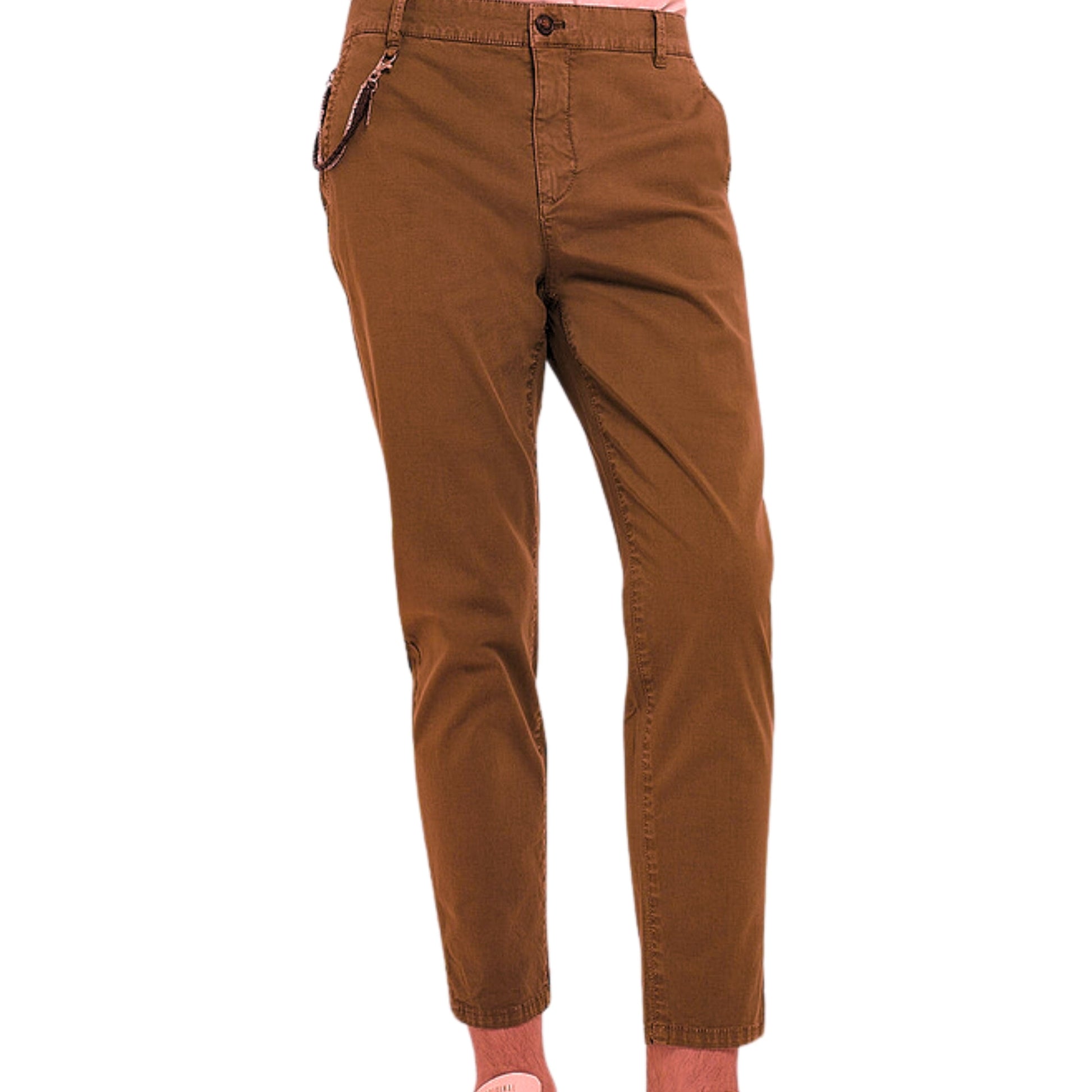 ALCOTT Mens Bottoms 38W x 26L / Brown ALCOTT - Pants With Chain Detail