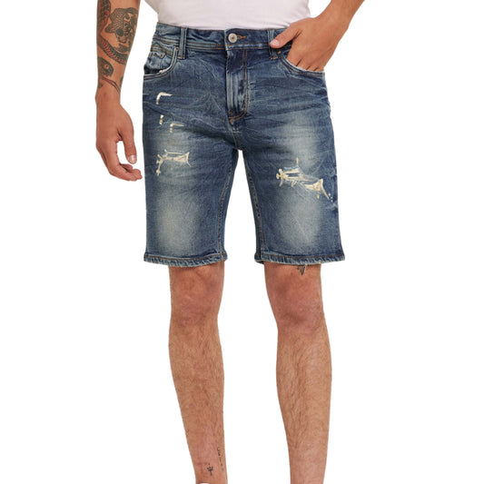ALCOTT Mens Bottoms Blue / 38W x 9L ALCOTT - Stretch Denim Slim Fit Shorts