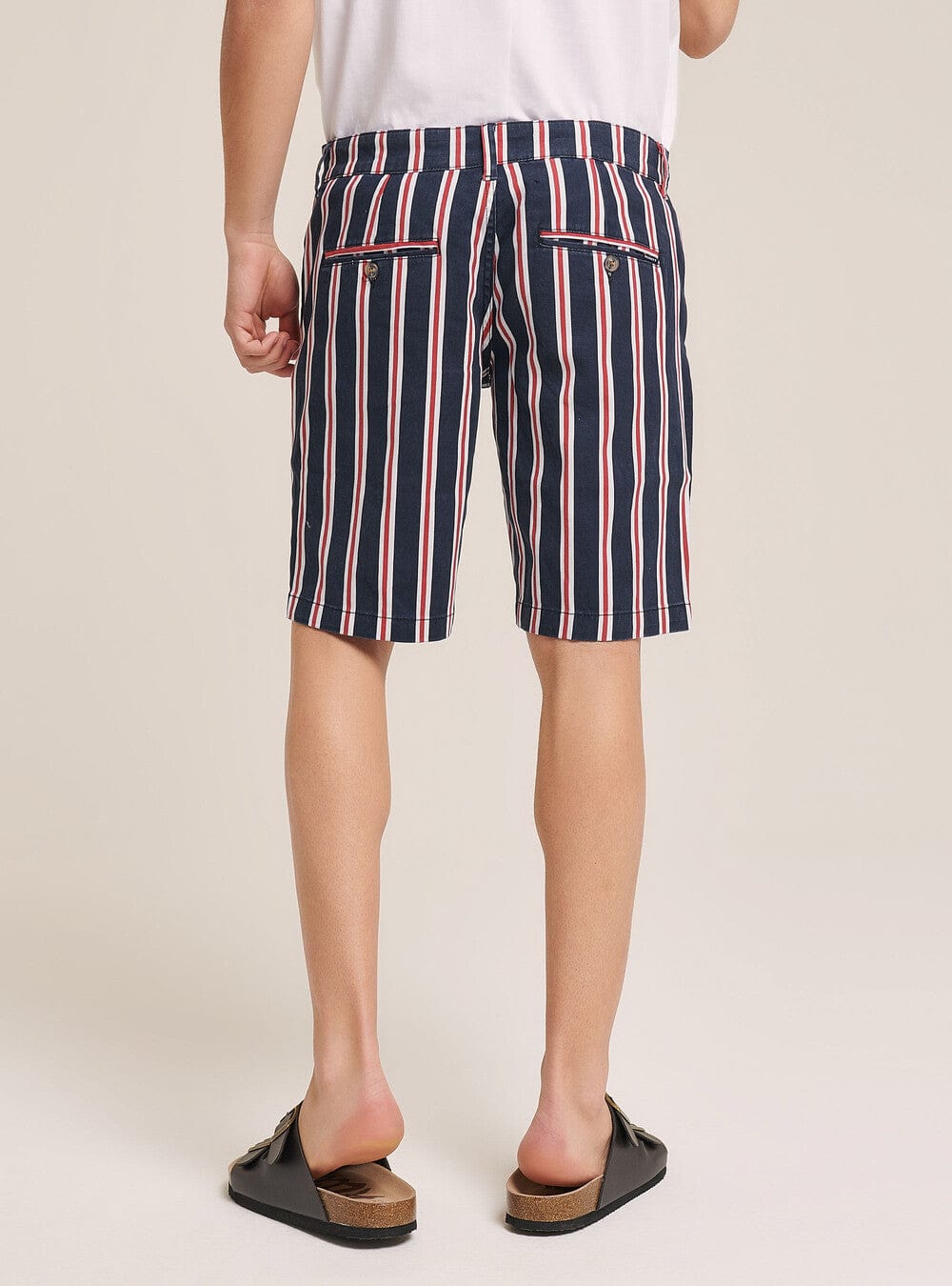 ALCOTT Mens Bottoms ALCOTT - Striped Stretch Twill Bermuda Shorts