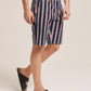 ALCOTT Mens Bottoms ALCOTT - Striped Stretch Twill Bermuda Shorts