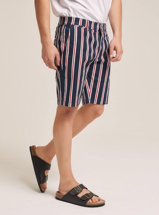 ALCOTT Mens Bottoms ALCOTT - Striped Stretch Twill Bermuda Shorts