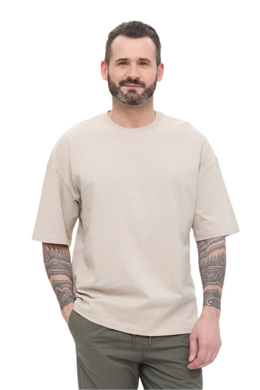ALCOTT Mens Tops L / Beige ALCOTT - crew-neck T-shirt