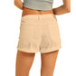 ALCOTT Womens Bottoms ALCOTT - Cotton solid cuffed shorts