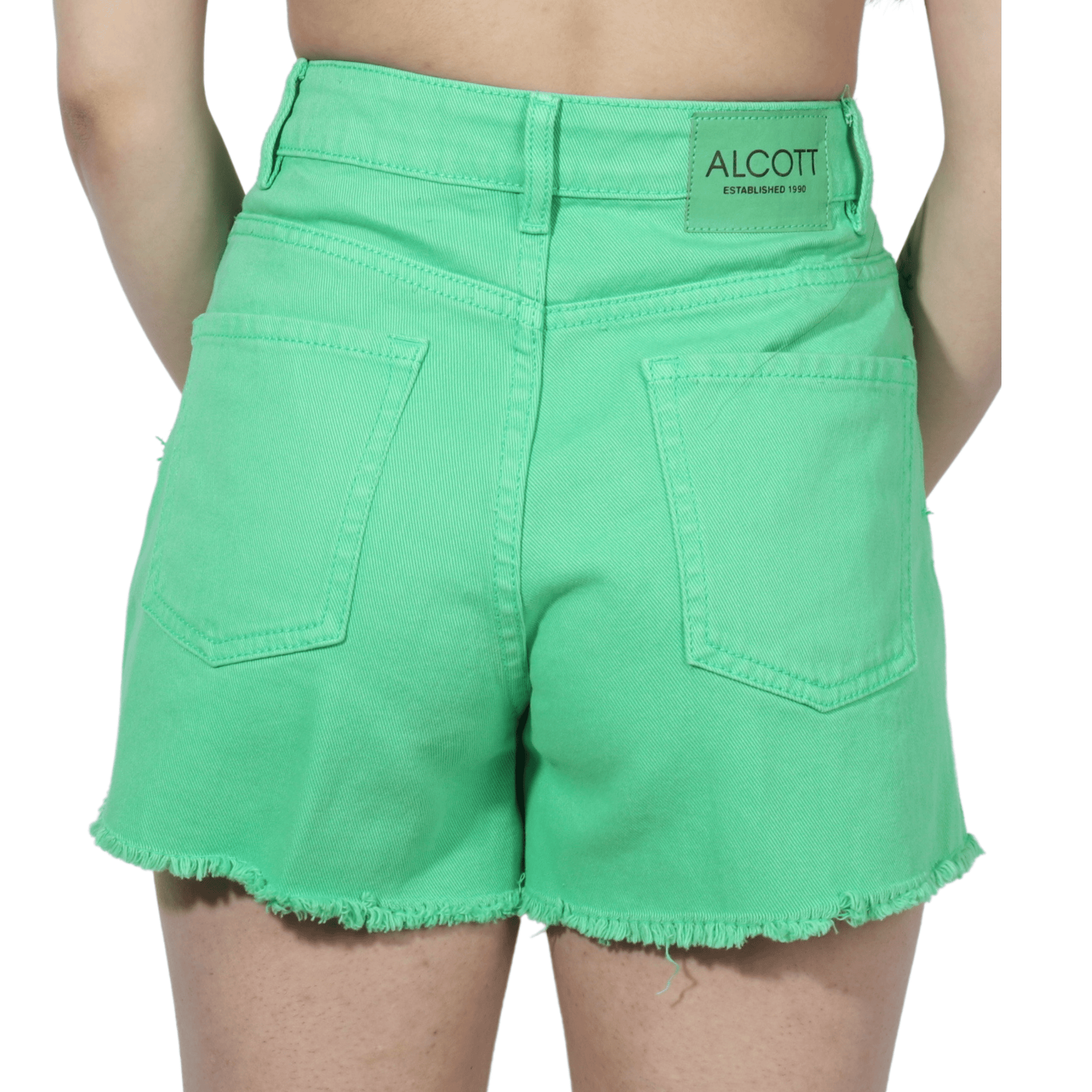 ALCOTT Womens Bottoms S / Green ALCOTT - High-Rise Casual Short