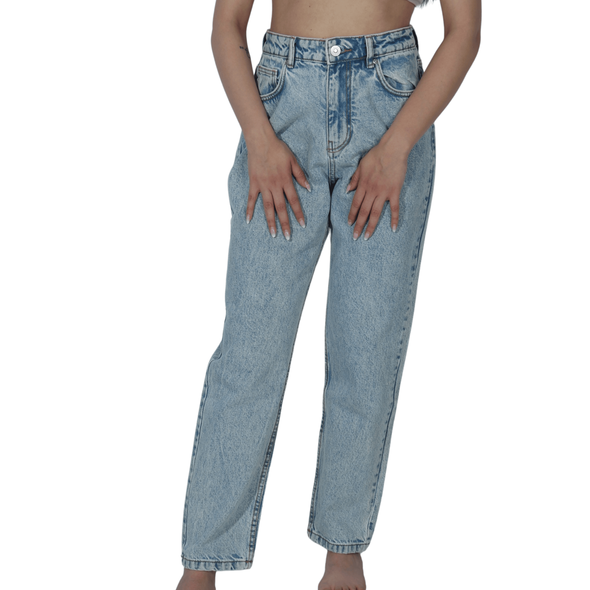 ALCOTT Womens Bottoms S / Blue ALCOTT - High Waist Denim