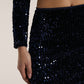 ALCOTT Womens Bottoms XS / Navy ALCOTT - Sequined design Sparkle mini skirt