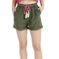ALCOTT Womens Bottoms XS / Green / 26W ALCOTT - Solid belt rope deisgn shorts