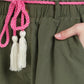 ALCOTT Womens Bottoms ALCOTT - Solid belt rope deisgn shorts