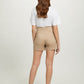 ALCOTT Womens Bottoms ALCOTT - Solid Double pleated shorts