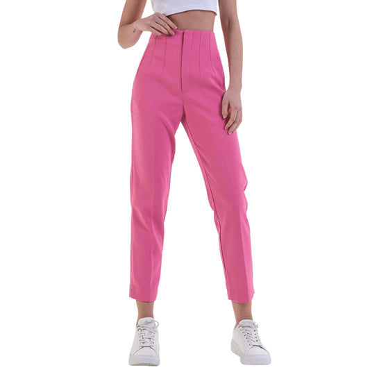 ALCOTT Womens Bottoms XS / Pink / 26W ALCOTT - Solid pleated straight pants