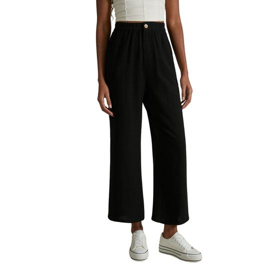 ALCOTT Womens Bottoms XL / Black / 34W ALCOTT - Straight leg solid plain pants