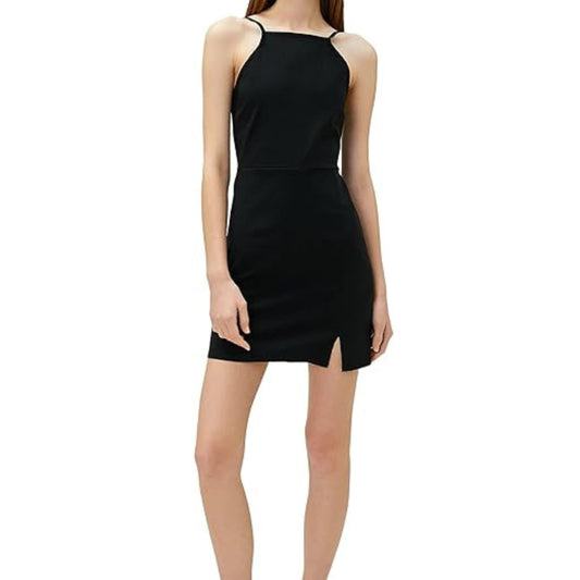 ALCOTT Womens Dress S / Black ALCOTT - Dress with Halter Neckline and Slit