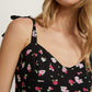 ALCOTT Womens Dress L / Multi-Color ALCOTT - Floral Dress With Bow Straps