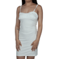 ALCOTT Womens Dress M / White ALCOTT - Spaghetti Straps Solid Short Dress