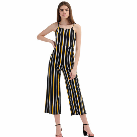 ALCOTT Womens Overall L / Multi-Color ALCOTT - Long Jumpsuit with Square Neckline