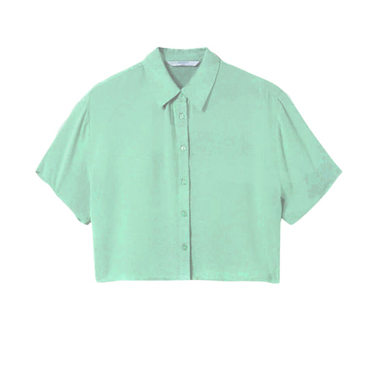 ALCOTT Womens Tops XL / Light green ALCOTT - Button up simple shirt