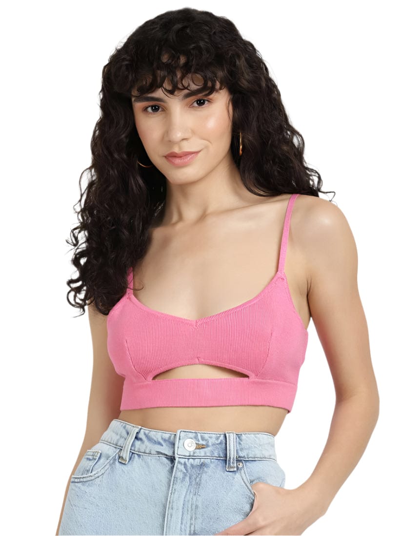 ALCOTT Womens Tops S / Pink ALCOTT - Cut Out Design Crop Top