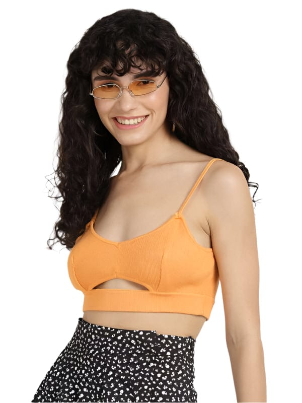 ALCOTT Womens Tops S / Orange ALCOTT - Cut Out Design Crop Top