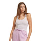 ALCOTT Womens Tops XS / Light Grey ALCOTT - Ribbed cotton simple tank top