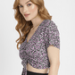 ALCOTT Womens Tops XS / Multi-Color ALCOTT - Ruched Floral Printed Crop Top