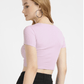 ALCOTT Womens Tops ALCOTT - Rushed front ribbed simple crop top