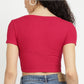 ALCOTT Womens Tops ALCOTT - Rushed front ribbed simple crop top