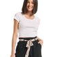 ALCOTT Womens Tops L / White ALCOTT - Simple embroidered t-shirt
