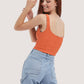 ALCOTT Womens Tops XL / Orange ALCOTT - Solid thick straps tank top