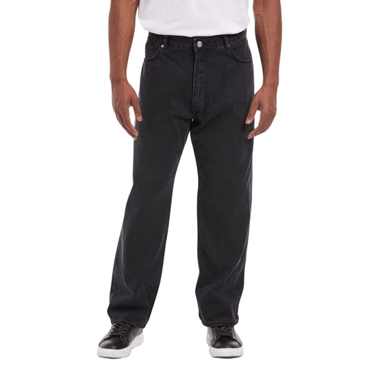 ALCOTT - Solid cotton Slacker denim pants
