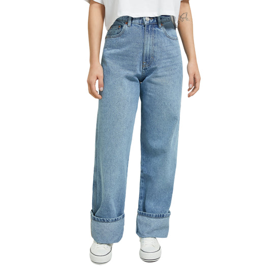 ALCOTT - Foldable straight leg denim pants