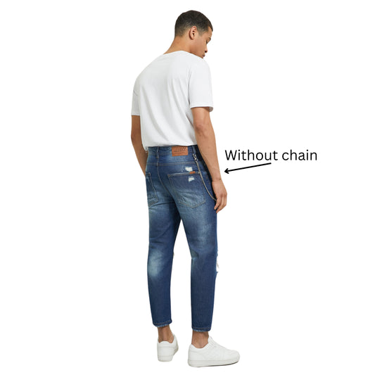 ALCOTT - Cotton ripped denim pants