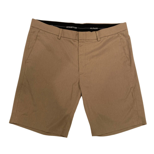 ALFANI Mens Bottoms XL / Brown ALFANI - Elastic waistband Solid shorts