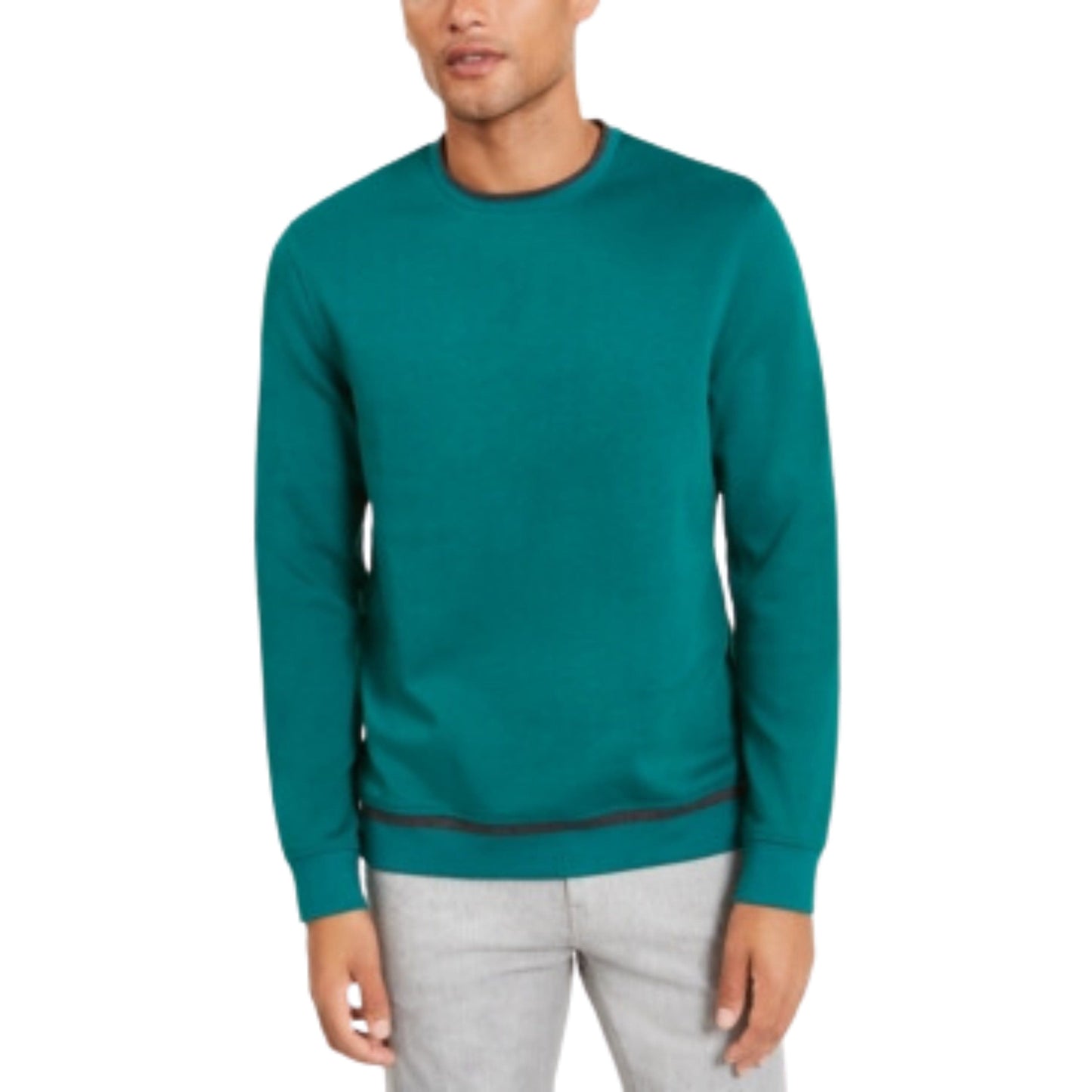 ALFANI Mens Tops L / Green ALFANI - Knit Long Sleeves Sweatshirt