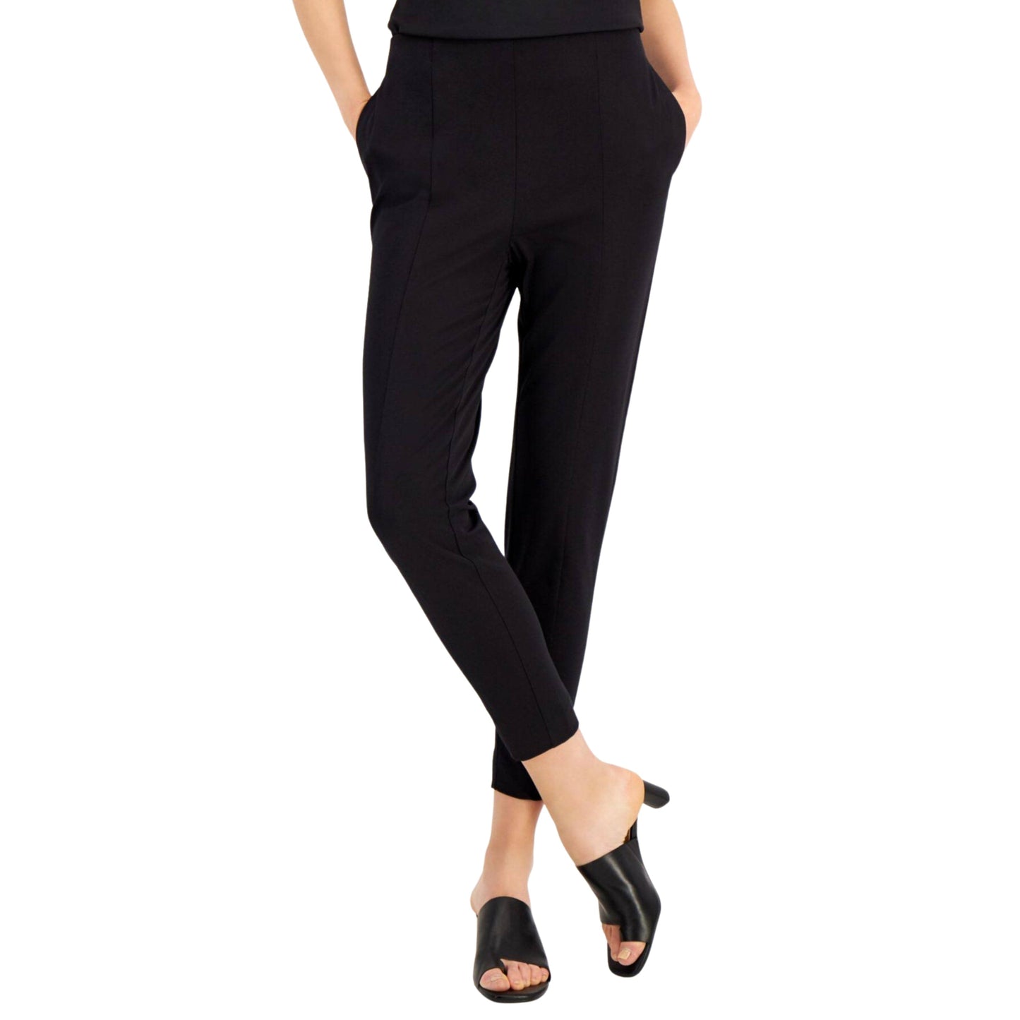 ALFANI Womens Bottoms M / Black ALFANI - Petite Seamed Slim Pants