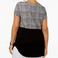 ALFANI Womens Tops Petite XS / Multi-Color ALFANI - Printed Round-Hem T-Shirt