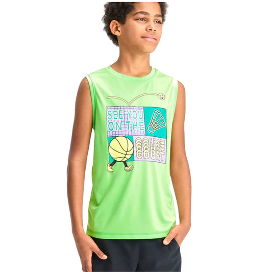 ALL IN MOTION Boys Tops XL / Green ALL IN MOTION - Graphic Printed Tank Top