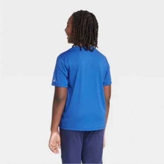 ALL IN MOTION Boys Tops XL / Dark Blue ALL IN MOTION - Short Sleeve "Play Ball" Graphic T-Shirt