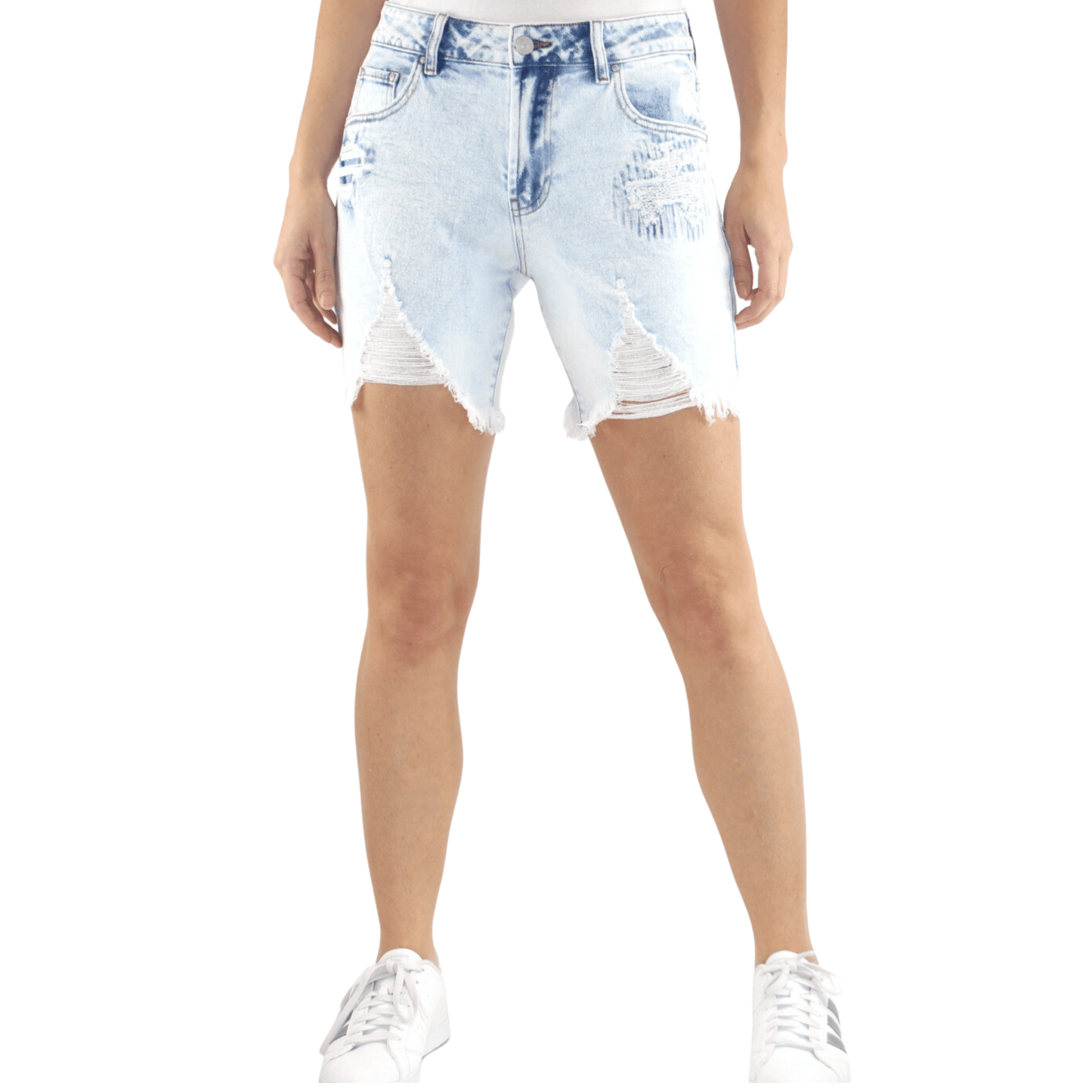 ALMOST FAMOUS Women Bottom XS / Blue ALMOST FAMOUS - Ripped Denim Shorts