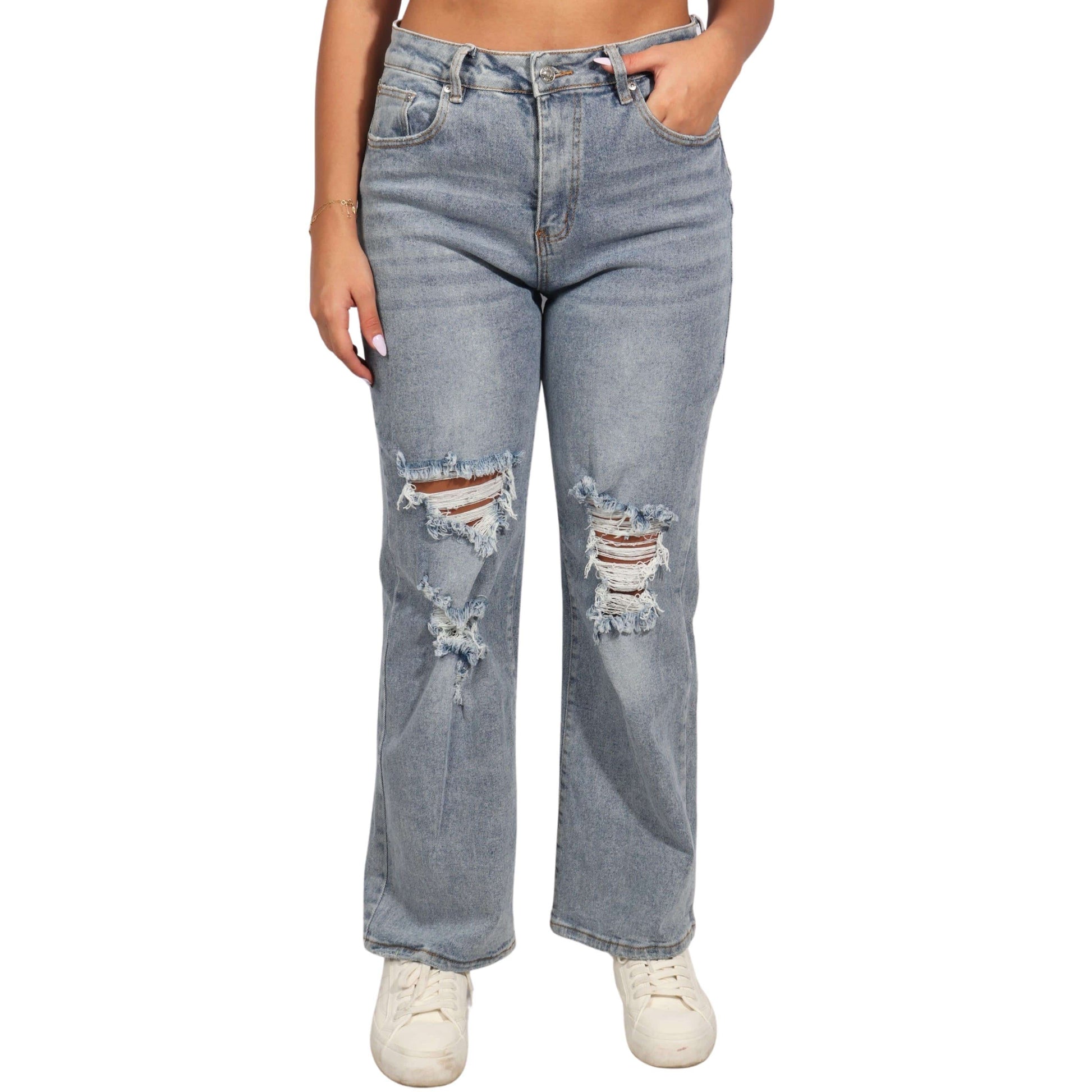 ALMOST FAMOUS Womens Bottoms L / Blue ALMOST FAMOUS - Women's Jeans