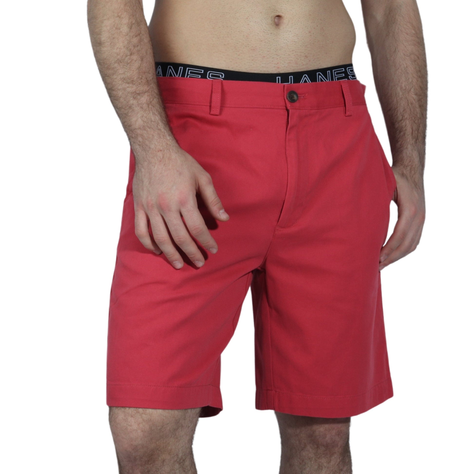 AMAZON ESSENTIALS Mens Bottoms L / Coral AMAZON ESSENTIALS - Belt Loops Short