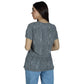 AMBRIELLE Womens Tops M / Grey AMBRIELLE - All Over Pattern T-Shirt