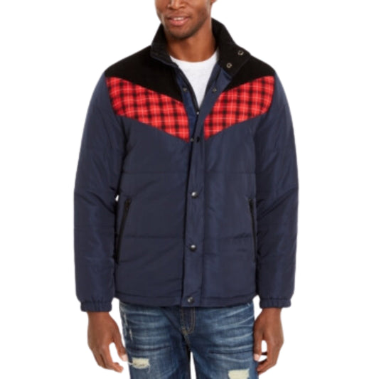 AMERICAN RAG Mens Jackets M / Navy AMERICAN RAG -  Color Block Puffer Jacket