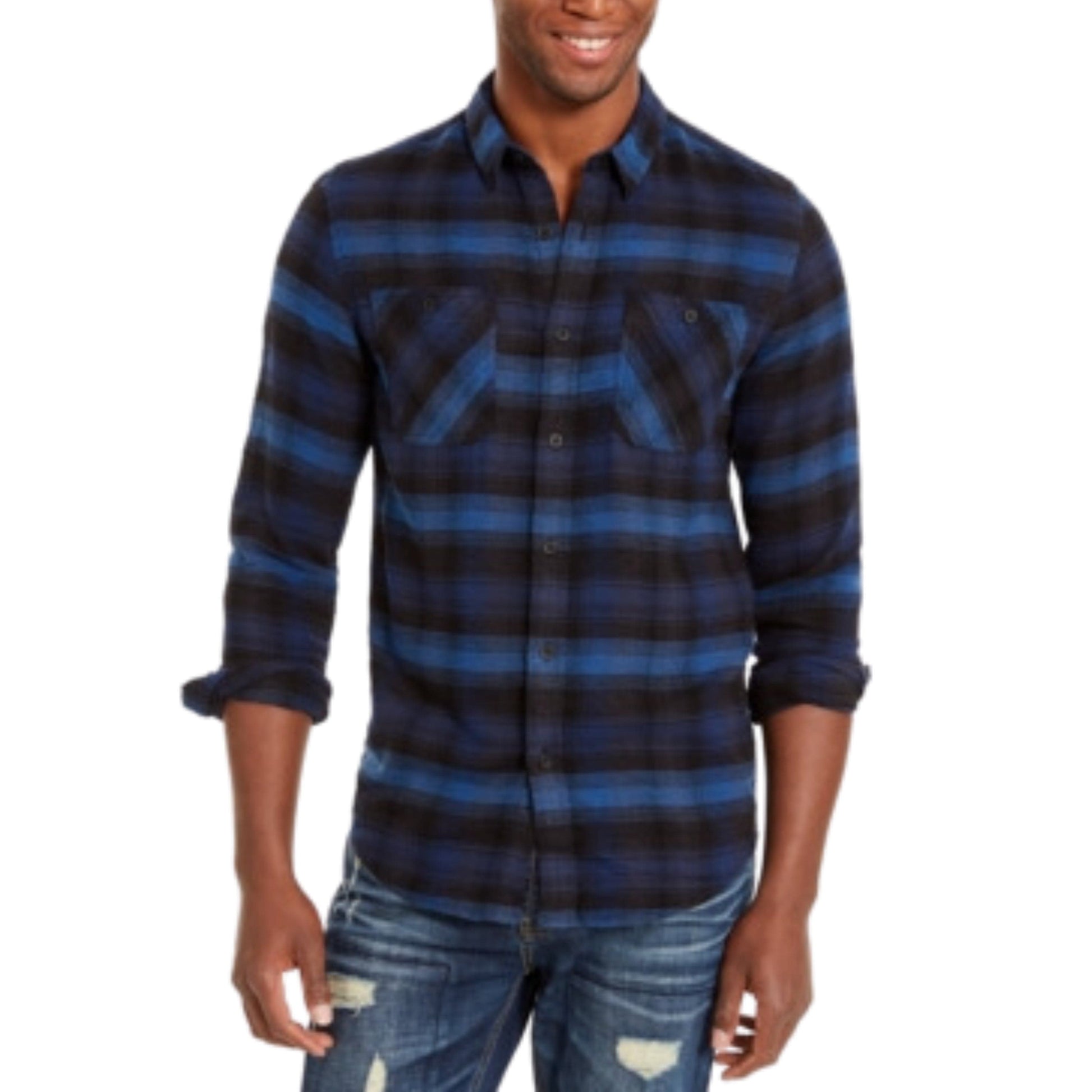 AMERICAN RAG Mens Tops M / Multi-Color AMERICAN RAG - Plaid Shirt